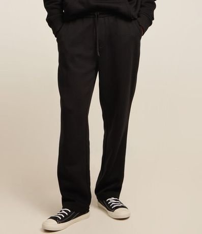 Pantalón Recto en Algodón con Bolsillos y Lazo en la Cintura 3