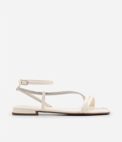 Sandalia Plana con Cierre en el Tobillo