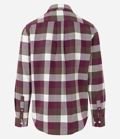 Camisa Comfort en Algodón con Estampado de Cuadros y Mangas Largas 7