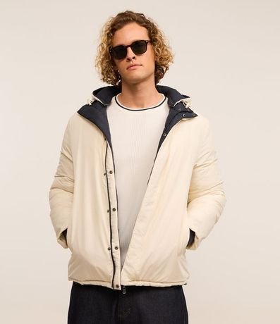 Campera Puffer Doble Faz con Capucha y Cuello Alto 8