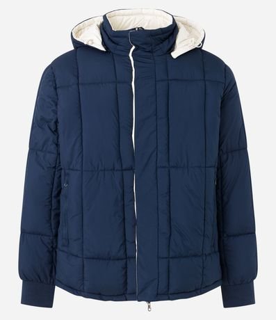 Campera Puffer Doble Faz con Capucha y Cuello Alto 9