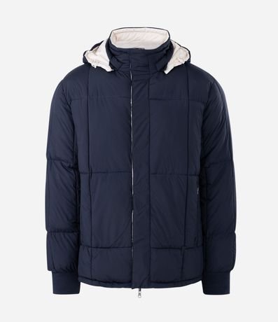Campera Puffer Doble Faz con Capucha y Cuello Alto 20