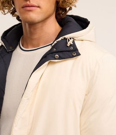 Campera Puffer Doble Faz con Capucha y Cuello Alto 7