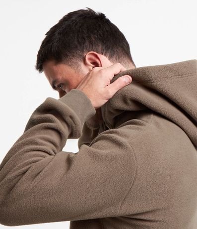 Buzo Cerrado en Fleece con Capucha y Bolsillo Canguro 6