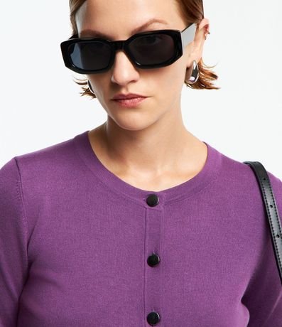 Cardigan Básico en Punto con Abotonado Delantero 3