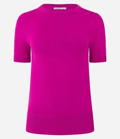 Blusa Básica en Punto con Manga Corta 5