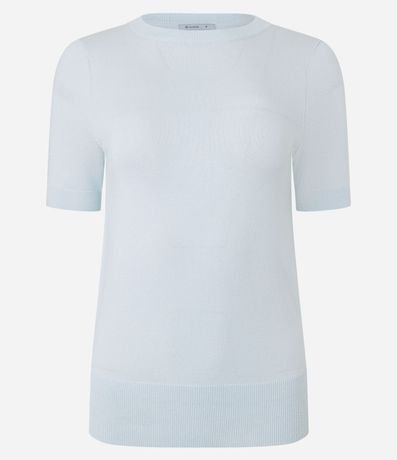 Blusa Básica de Punto con Cuello Redondo 8