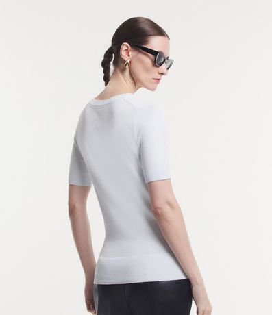 Blusa Básica de Punto con Cuello Redondo 4