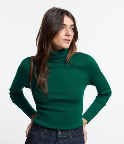 Suéter en Punto con Cuello Alto Estructurado 3