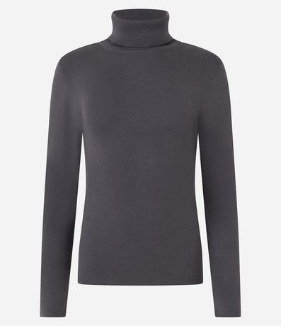 Suéter en Punto con Cuello Alto Estructurado 5