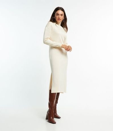 Vestido Midi de Punto con Cuello Alto 2