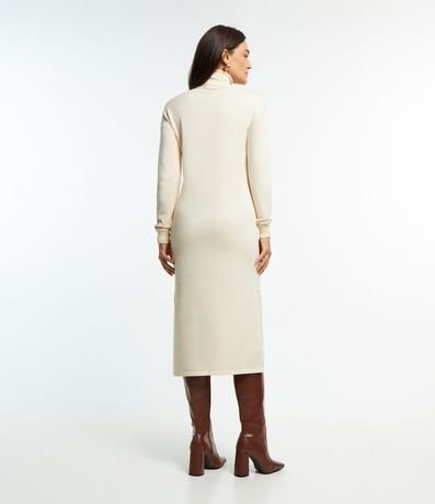 Vestido Midi de Punto con Cuello Alto 4