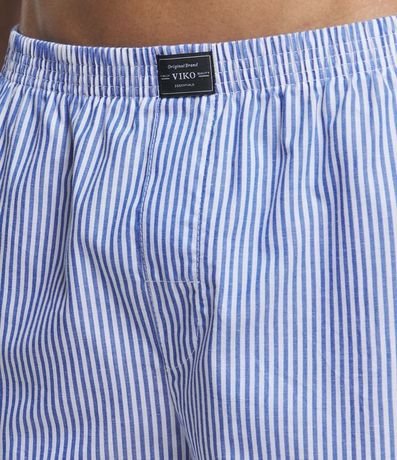 Calzoncillo Boxer de Tela en Tricolina con Estampado de Rayas 4