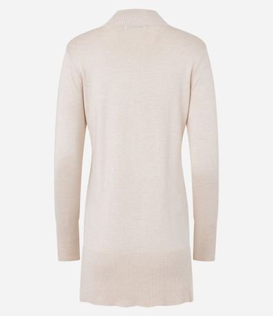 Suéter de Punto Texturizado con Cuello Alto y Botones en el Puño 7