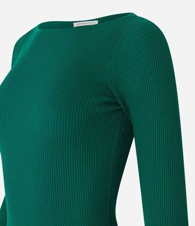 Vestido Midi de Punto Ajustado y con Cuello Barco 7