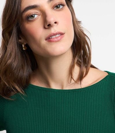 Vestido Midi de Punto Ajustado y con Cuello Barco 4