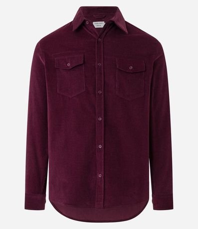Camisa en Terciopelo con Bolsillos Delanteros 6