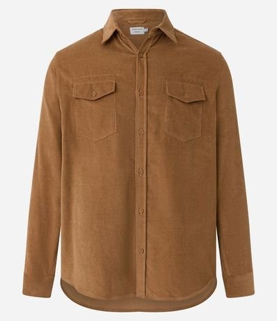 Camisa en Terciopelo con Bolsillos Delanteros 7