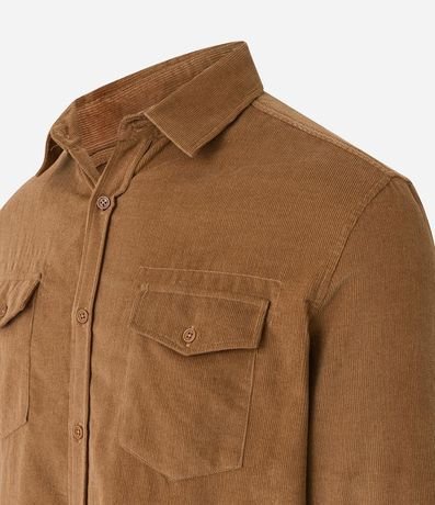 Camisa en Terciopelo con Bolsillos Delanteros 8