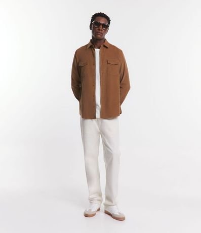 Camisa en Terciopelo con Bolsillos Delanteros 2