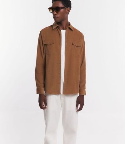 Camisa en Terciopelo con Bolsillos Delanteros 6