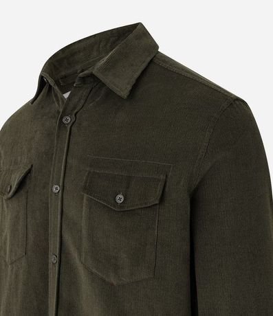 Camisa en Terciopelo con Bolsillos Delanteros 6