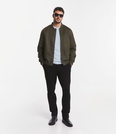 Chaqueta Bomber Lisa con Bolsillo 2