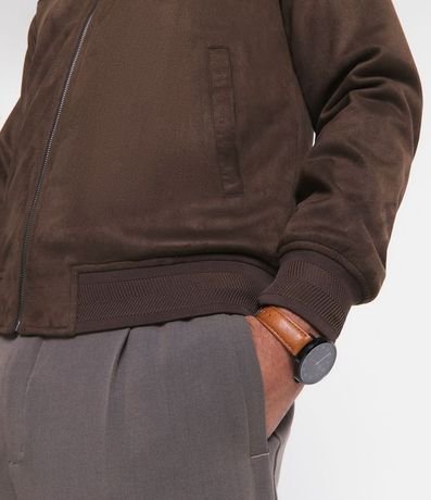 Chaqueta Bomber Lisa con Bolsillo 7