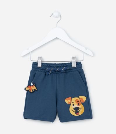 Bermuda Infantil de Algodón con Estampa de Perrito y Colgante Interactivo - Talle 1 a 5 años 1