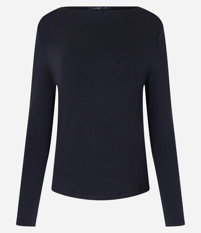 Blusa en Media Malla con Cuello Drapeado 6
