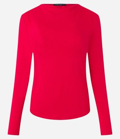 Blusa en Media Malla con Cuello Drapeado 1
