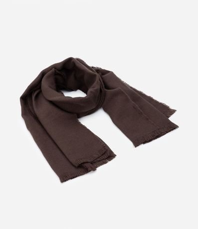 Bufanda en Punto Sarjado con Franjas en lo Dobladillo 2