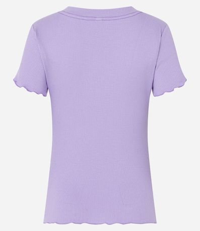 Blusa Básica en Ribana con Volados en la Barra 3