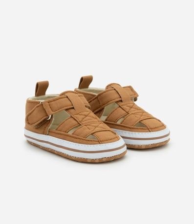 Sandalia Infantil Têxtil con Tiras y Velcro - Talle 0 a 18 meses