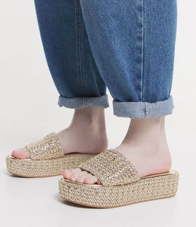 Sandalia Flatform con Superficie Trenzada 7