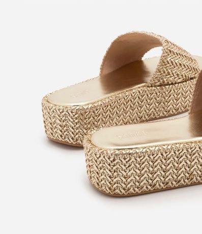 Sandalia Flatform con Superficie Trenzada 3