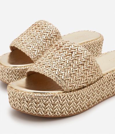 Sandalia Flatform con Superficie Trenzada 4