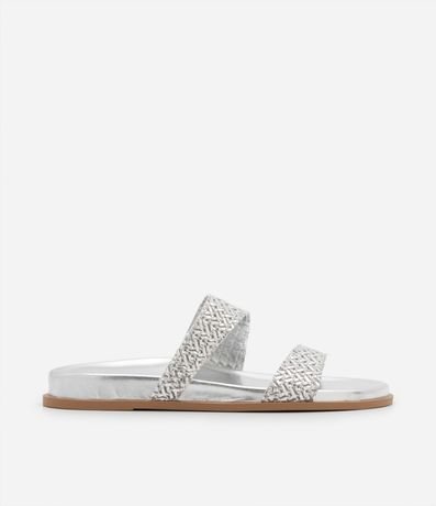 Sandalia Plana con Tiras Assimétricas