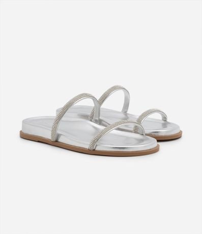 Sandalia Plana con Tiras de Strass 5