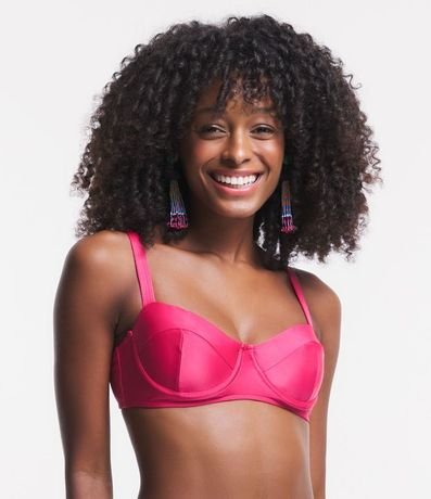 Bikini Top Media Copa en Poliamida con Breteles Medianos 1