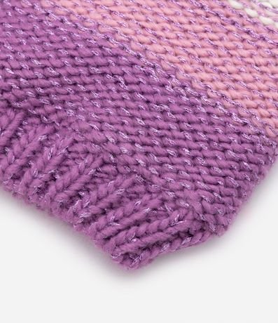 Gorro Infantil Listrado con Brilho y Pompón 3