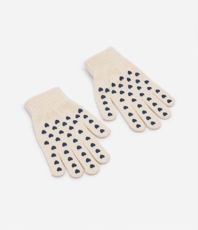 Guante Infantil con Estampado de Corazones - Talle P al G