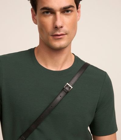 Remera Slim en Algodón con Textura Acanalada 3