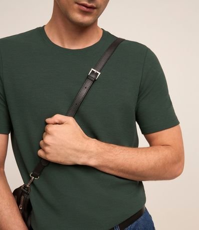 Remera Slim en Algodón con Textura Acanalada 6