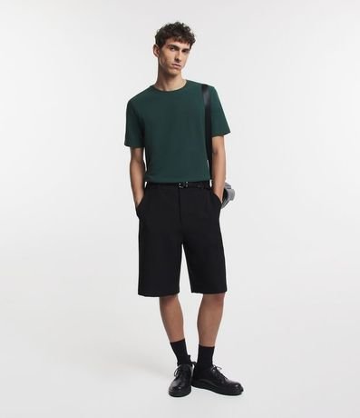 Remera Slim en Algodón con Textura Acanalada 2