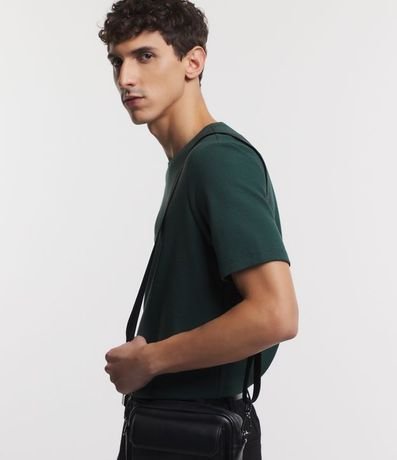 Remera Slim en Algodón con Textura Acanalada 4