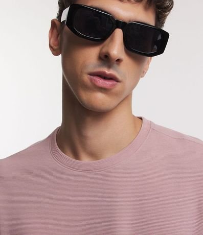 Remera Slim en Algodón con Textura Acanalada 6