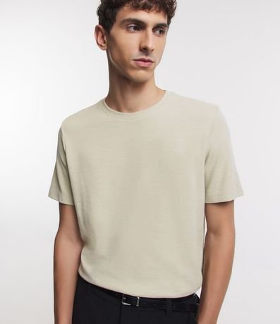 Remera Slim en Algodón con Textura Acanalada 5