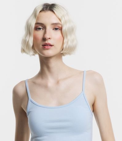 Blusa Musculosa Cropped en Algodón con Breteles Finos 4