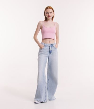 Blusa Musculosa Cropped en Algodón con Breteles Finos 2